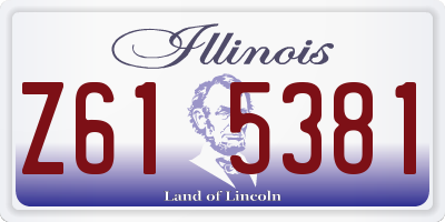 IL license plate Z615381