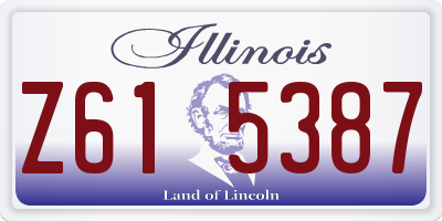 IL license plate Z615387