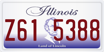 IL license plate Z615388