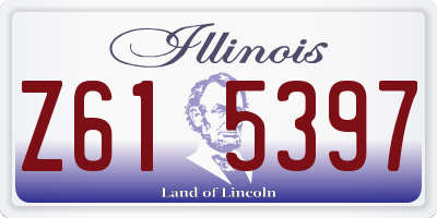 IL license plate Z615397