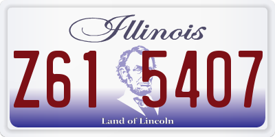 IL license plate Z615407