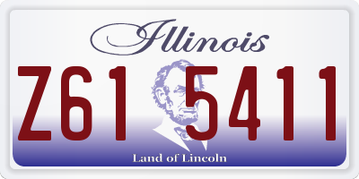 IL license plate Z615411