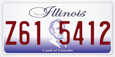 IL license plate Z615412