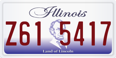 IL license plate Z615417