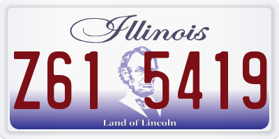 IL license plate Z615419