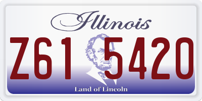 IL license plate Z615420