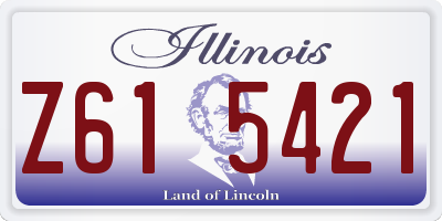IL license plate Z615421