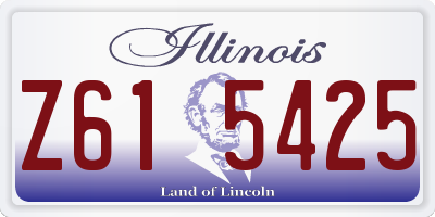 IL license plate Z615425