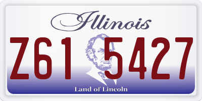 IL license plate Z615427