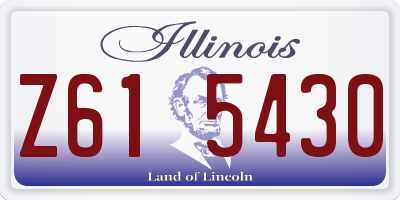 IL license plate Z615430