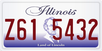IL license plate Z615432
