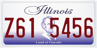 IL license plate Z615456