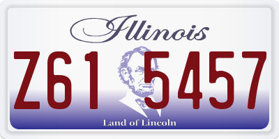 IL license plate Z615457