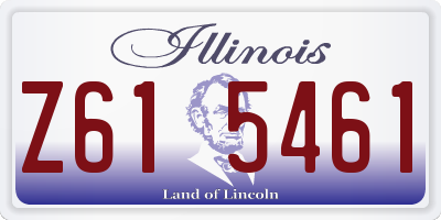 IL license plate Z615461