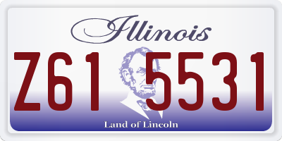 IL license plate Z615531