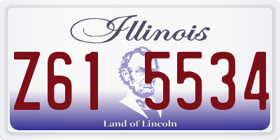 IL license plate Z615534