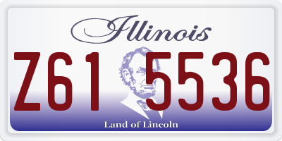 IL license plate Z615536