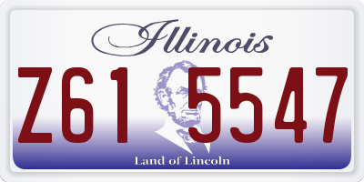 IL license plate Z615547