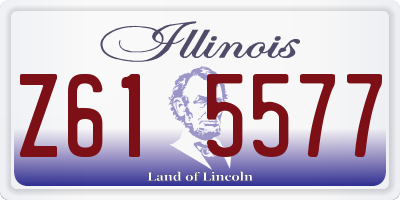 IL license plate Z615577