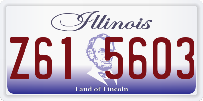 IL license plate Z615603
