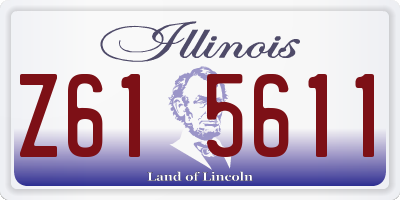 IL license plate Z615611