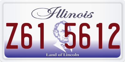 IL license plate Z615612