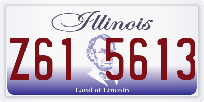 IL license plate Z615613