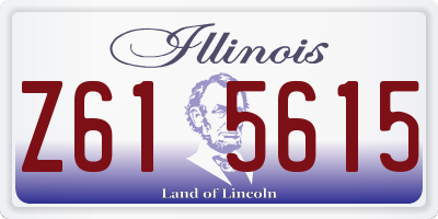IL license plate Z615615