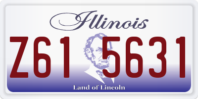 IL license plate Z615631