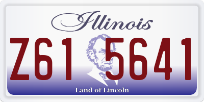 IL license plate Z615641