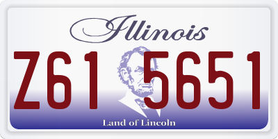 IL license plate Z615651