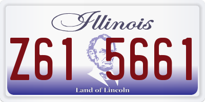 IL license plate Z615661
