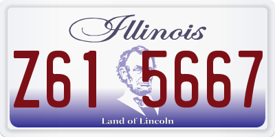 IL license plate Z615667
