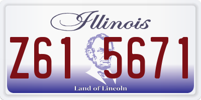 IL license plate Z615671