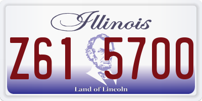 IL license plate Z615700