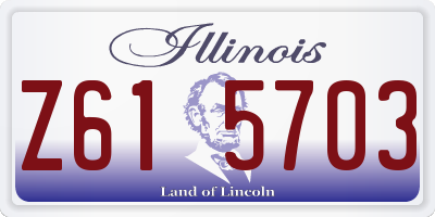 IL license plate Z615703