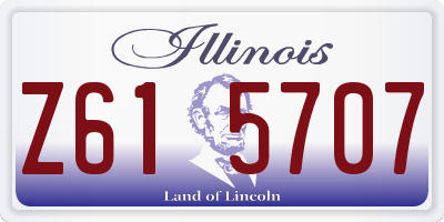 IL license plate Z615707
