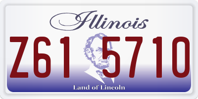 IL license plate Z615710