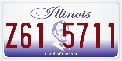 IL license plate Z615711
