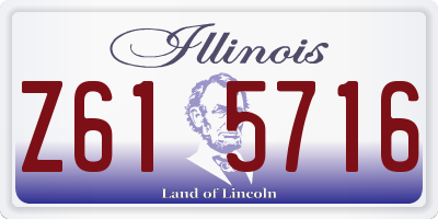 IL license plate Z615716