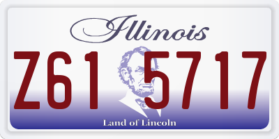 IL license plate Z615717
