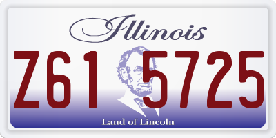 IL license plate Z615725
