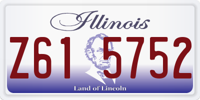 IL license plate Z615752