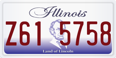 IL license plate Z615758