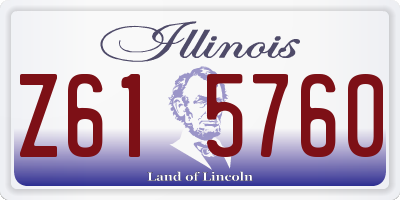 IL license plate Z615760