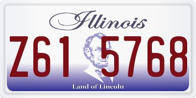 IL license plate Z615768