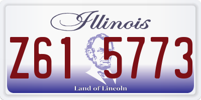IL license plate Z615773