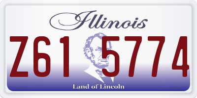 IL license plate Z615774