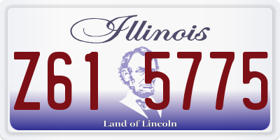 IL license plate Z615775