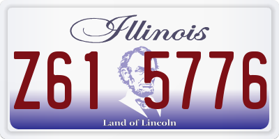 IL license plate Z615776